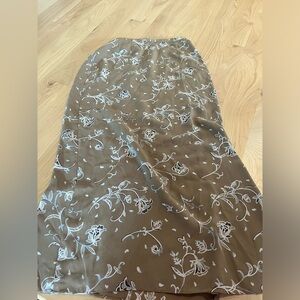 VINTAGE long brown skirt
